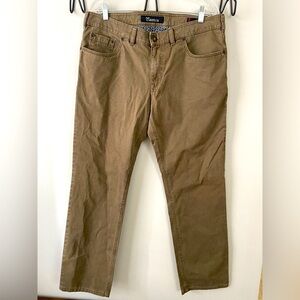 Atelier Gardeur, brown textured trouser jeans, size probably 36x30, straight leg